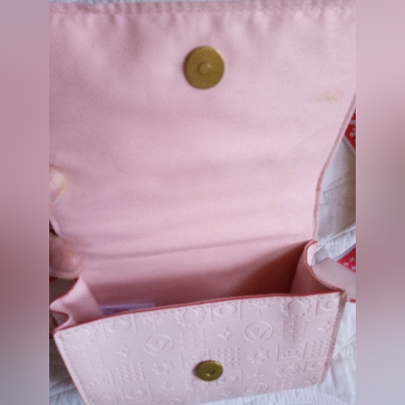 FA Blush Pink Crossbody Bag with Patterned Strap - Picture 4 of 5